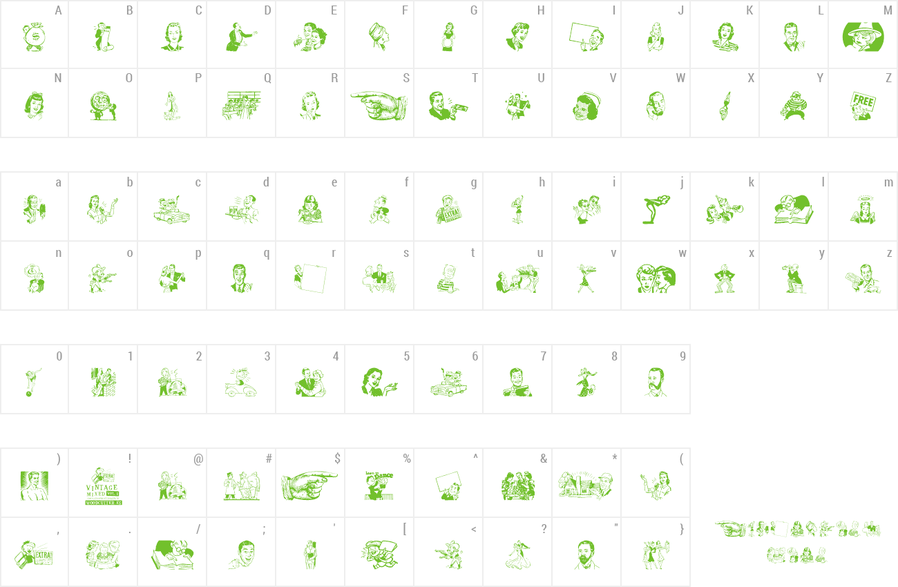 Font Vintage Mixed vol1 preview